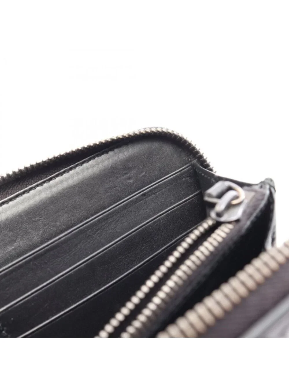 Bottega Veneta Round Wallet Intrecciato Black Leather